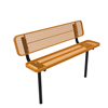 Inground Mount - Expanded Metal - RHINO 6 Ft. Thermoplastic Polyolefin Coated Player’s Bench with Back
