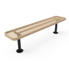Surface Mount - Expanded Metal - RHINO 6 Ft. Thermoplastic Polyolefin Coated Player’s Bench without Back