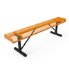 Portable - Expanded Metal - RHINO 6 Ft. Thermoplastic Polyolefin Coated Steel Bench without Back and with Rolled Edges