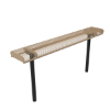 Inground Mount - Expanded Metal - RHINO 6 Ft. Thermoplastic Polyolefin Coated Steel Bench without Back and with Rolled Edges