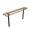 Inground Mount - Expanded Metal - RHINO 6 Ft. Thermoplastic Polyolefin Coated Steel Bench without Back and with Rolled Edges
