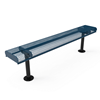 Surface Mount - Expanded Metal - RHINO 6 Ft. Thermoplastic Polyolefin Coated Steel Bench without Back and with Rolled Edges