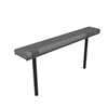 Inground Mount - Perforated Metal - RHINO 6 Ft. Thermoplastic Polyolefin Coated Steel Bench without Back and with Rolled Edges