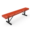 Portable - Perforated Metal - RHINO 6 Ft. Thermoplastic Polyolefin Coated Steel Bench without Back and with Rolled Edges