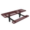 Inground Mount - Expanded Metal - RHINO 8 Ft. ADA Compliant Thermoplastic Polyolefin Double Pedestal Picnic Table with Double End Access
