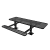 Surface Mount - Perforated Metal - RHINO 8 Ft. ADA Compliant Thermoplastic Polyolefin Double Pedestal Picnic Table with Single End Access