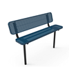 Inground Mount - Perforated Metal - RHINO 8 Ft. Thermoplastic Polyolefin Coated Player’s Bench with Back