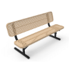 Portable Mount - Perforated Metal - RHINO 8 Ft. Thermoplastic Polyolefin Coated Player’s Bench with Back