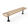 Surface Mount - Expanded Metal - RHINO 8 Ft. Thermoplastic Polyolefin Coated Player’s Bench without Back