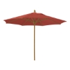 11 Ft. Bridgewater Octagonal Fiberglass Ribbed Market Umbrella with One Piece Aluminum Simulated Wood Pole and Marine Grade Fabric