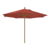 11 Ft. Bridgewater Octagonal Fiberglass Ribbed Market Umbrella with One Piece Aluminum Simulated Wood Pole and Marine Grade Fabric