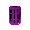 Flat Lid - ELITE 55 Gallon Thermoplastic Slatted Steel Trash Receptacle with Liner and Flat or Bonnett Lid Option