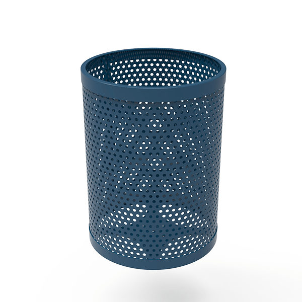 RHINO 55 Gallon Perforated Thermoplastic Steel Trash Receptacle - Basket Only