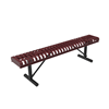 Portable - RHINO 6 Ft. Thermoplastic Polyefin Coated Strapped Steel Bench without Back and with Rolled Edges