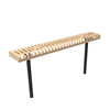 Inground - RHINO 6 Ft. Thermoplastic Polyefin Coated Strapped Steel Bench without Back and with Rolled Edges