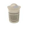Dome Lid - RHINO 32 Gallon Skyline Thermoplastic Trash Receptacle With Flared Top And Liner - Multiple Lid Option 