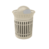 Dome Lid - RHINO 32 Gallon Skyline Thermoplastic Trash Receptacle With Flared Top And Liner - Multiple Lid Option 