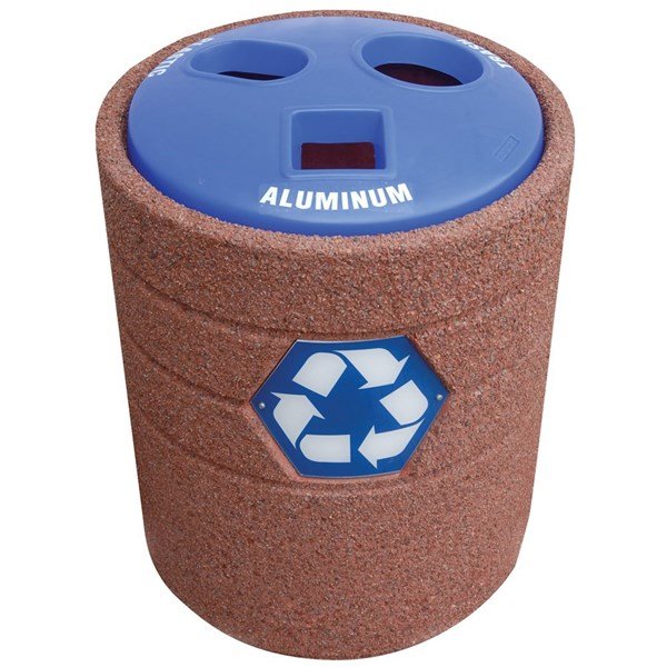 Recycling Receptacle With 3 Reveal Lines