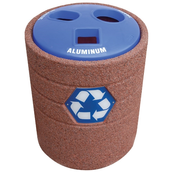 Recycling Receptacle With 3 Reveal Lines