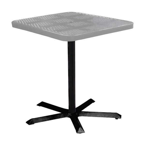 36" Perforated Square Patio Thermoplastic Coated Bar Height Table	