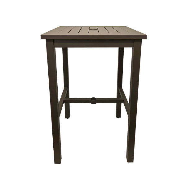Picture of Sigma 28" Square Aluminum Slat Top Bar Table