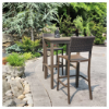 Picture of Sigma 28" Square Aluminum Slat Top Bar Table
