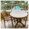 Picture of 38" Round Foldable Aquaba Decor Plastic Resin Pedestal Table - 20 lbs.