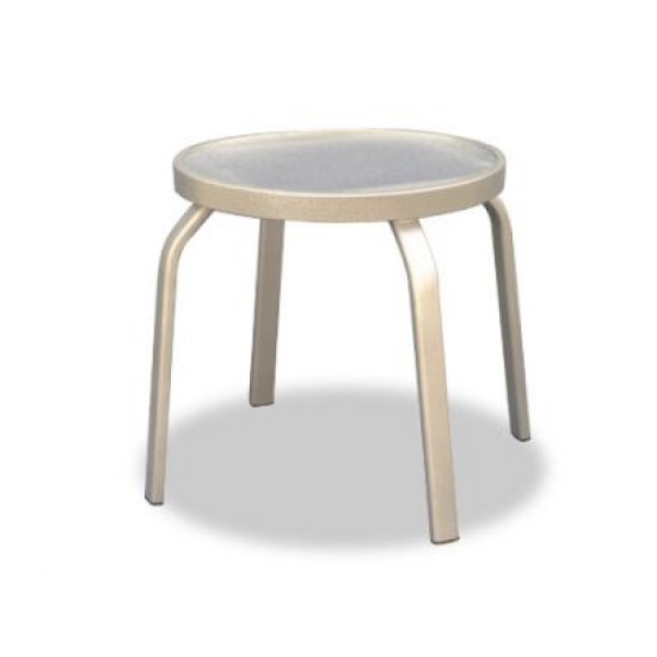 Round Regal Aluminum End Table with Acrylic Top, 18”, 20", or 24” Diameters