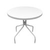 FPC-30F - 30" Round Classic Aluminum Bistro Dining Table, Fiberglass Top