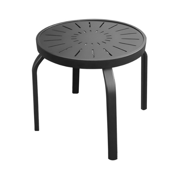 Picture of 18" Round Regal Aluminum End Table, Punched Aluminum Top
