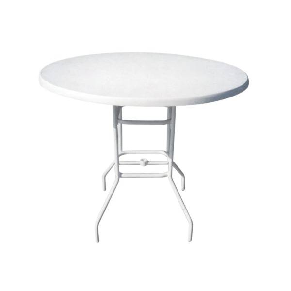 Picture of 48" Round Classic Fiberglass Top Bar Table with Aluminum Frame