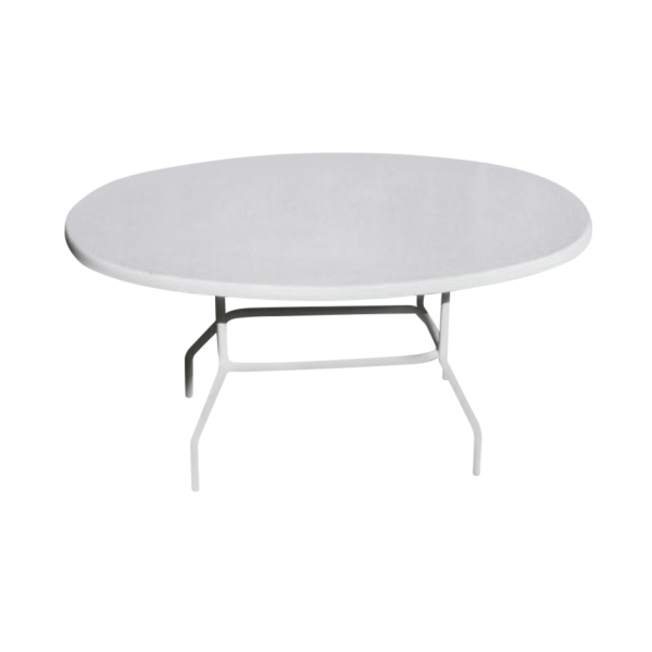 Picture of 36" x 54" Oval Classic Fiberglass Top Dining Table with Aluminum Frame
