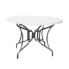 CA-42KDUF - 42" Round Classic Fiberglass Top Dining Table with Collapsible Frame
