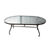 S-42x72A - 42" x 72" Oval Sierra Acrylic Top Dining Table with Aluminum Frame