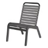 Picture of Malibu Vinyl Strap Dining Armless Chair with Stackable Marine Grade Polymer Frame