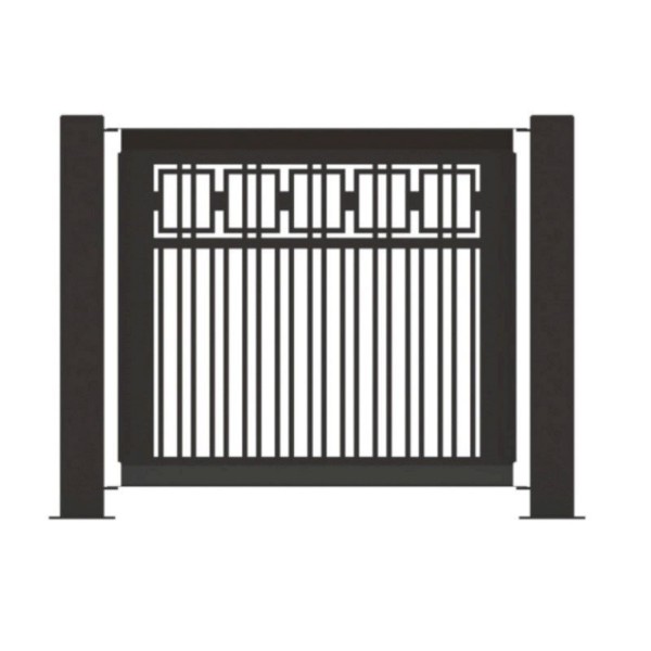 Picture of 25.5" x 32" Decorative Boxed Fencing Panel Powder-Coated Steel - 52 lbs.