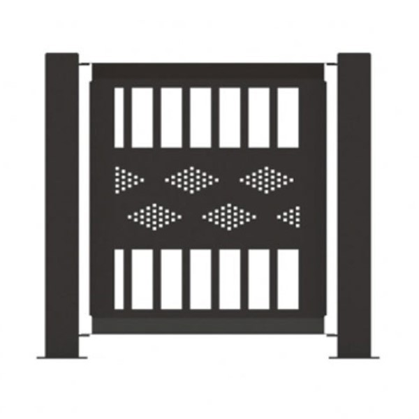 Picture of 25.5" x 32" Diamond Band Fencing Panel Powder-Coated Steel - 52 lbs.