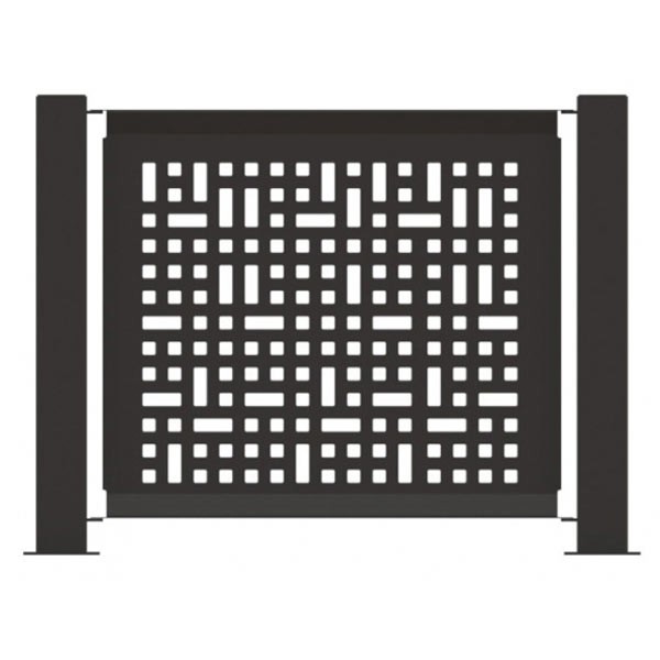 Picture of 25.5" x 32" SG Design Fencing Panel Powder-Coated Steel - 52 lbs.