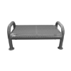 Picture of 4 Ft. Perforated Thermoplastic Steel Backless Bench with U-Leg Frame