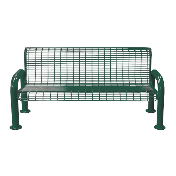 Picture of Welded Wire Thermoplastic Steel Bench with U-Leg Frame - 6 ft.
