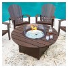 Picture of 42" Rustic Round Outdoor Fire Table with Marine Grade Polymer Slats - 93 lbs.