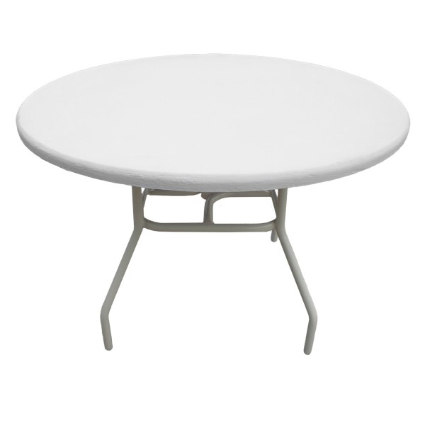 Picture of 42" Round Patio Dining Table with Aluminum Frame, Fiberglass Top 