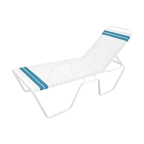 Classic Vinyl Strap Chaise Lounge	