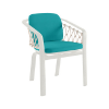 Picture of Trelon Stackable Dining Chair with Rope Backing and Aluminum Frame - 18 lbs.