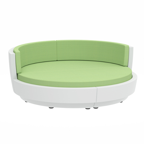 Picture of Full Curve In-Pool Rotoform Polymer Round Lounge Sofa with Back - 221 lbs.