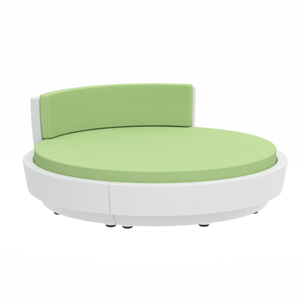 Picture of Full Curve In-Pool Rotoform Polymer Round Lounge Sofa with Partial Back - 178.5 lbs.