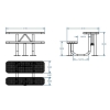 Picture of Social Distancing Outdoor Classroom Desk with Thermoplastic Finish