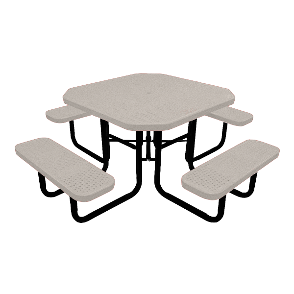 46" Square Perforated Style Thermoplastic Picnic Table	