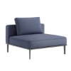 Platform Armless Lounge Chair Deep Cushion Modular Seating with Aluminum Frame - 62.5 lbs. 