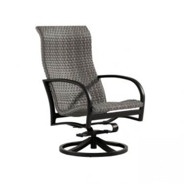 Ronde Woven Bucket Style Swivel Rocker with Aluminum Frame - 27 lbs.